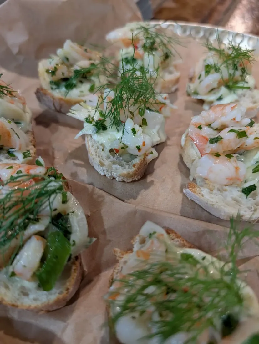 Prawn bruschetta