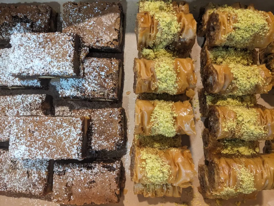 Brownies and baklava